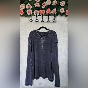 Silver Jeans Men's Winter Waffle Knit Longsleeve Henley
